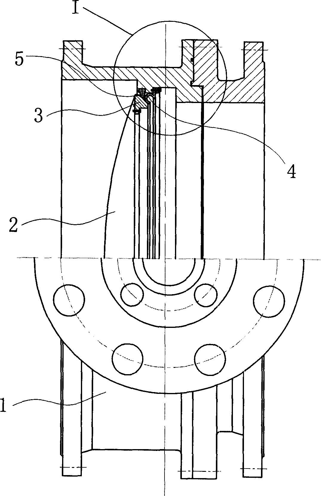 Valve with double sealing pairs