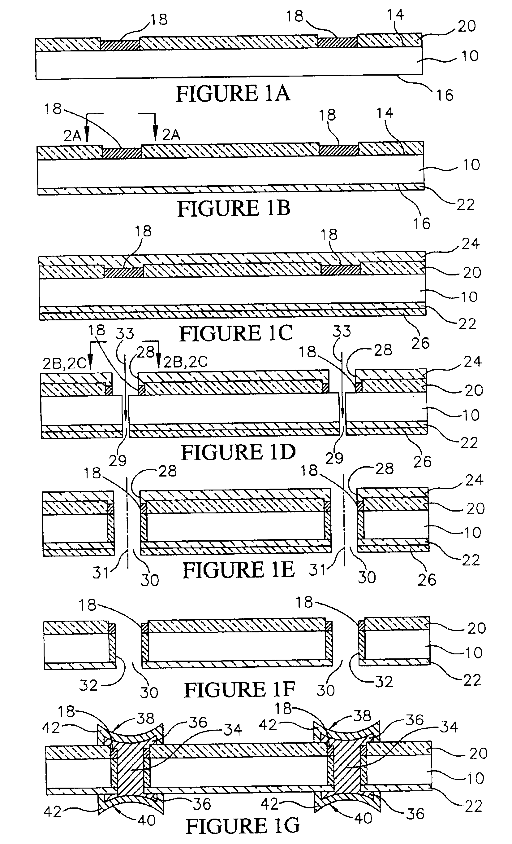 Semiconductor component and interconnect having conductive members and contacts on opposing sides