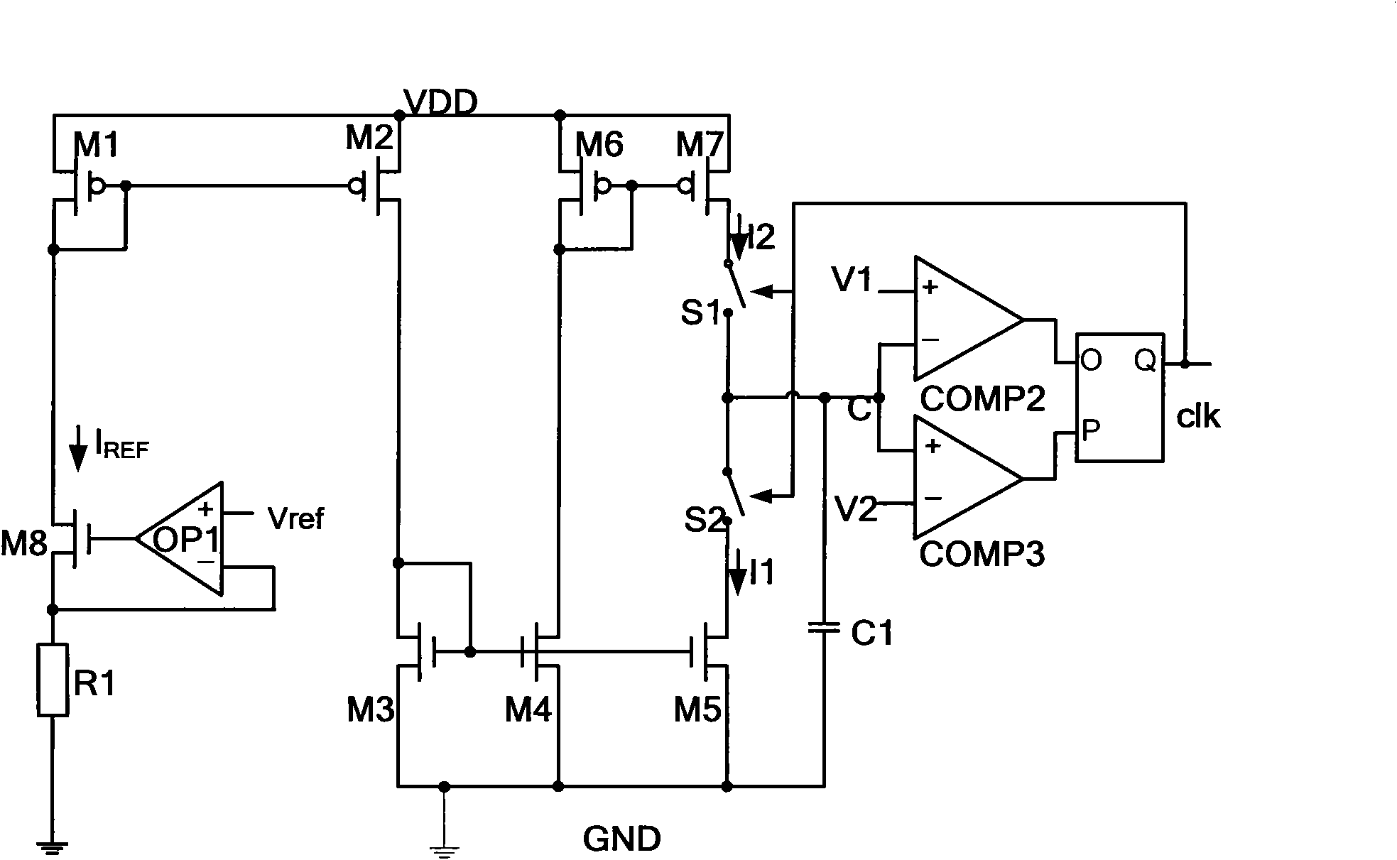Multi-frequency oscillator applied to electronic ballast