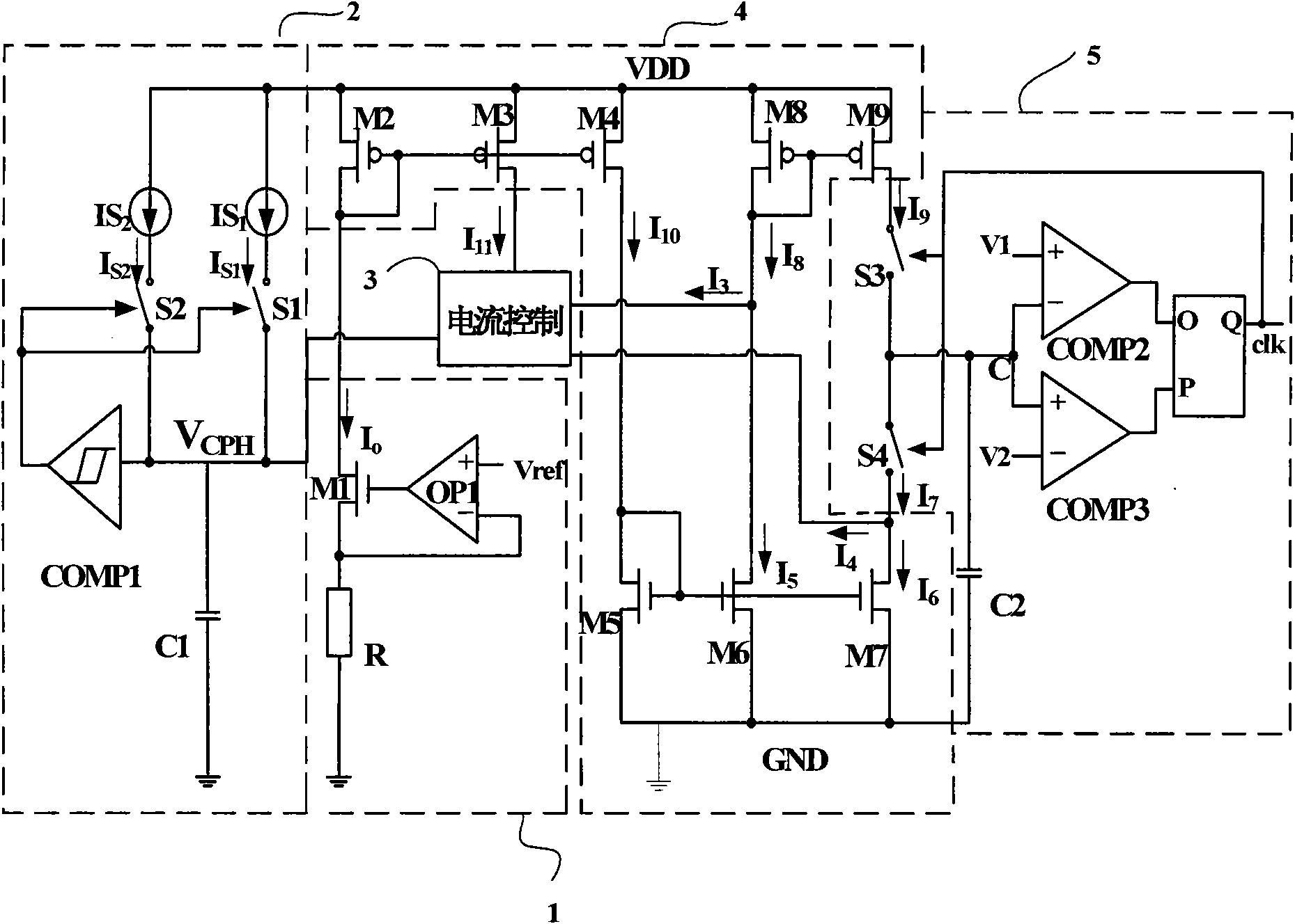 Multi-frequency oscillator applied to electronic ballast