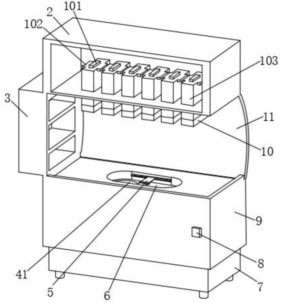 A multifunctional examination table for pediatric internal medicine