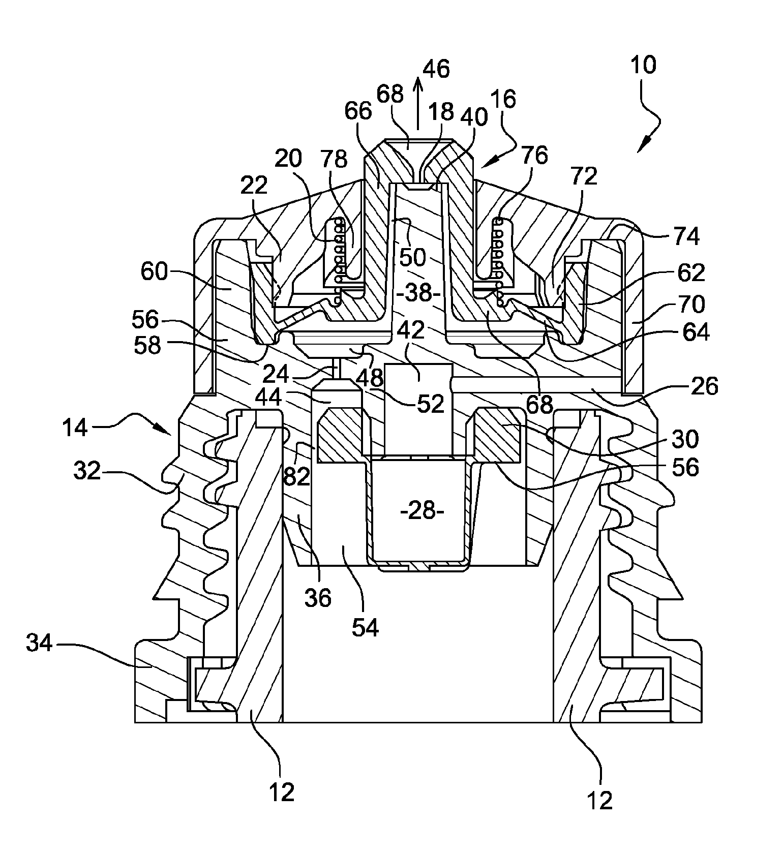 Device for dispensing liquid in the form of drops