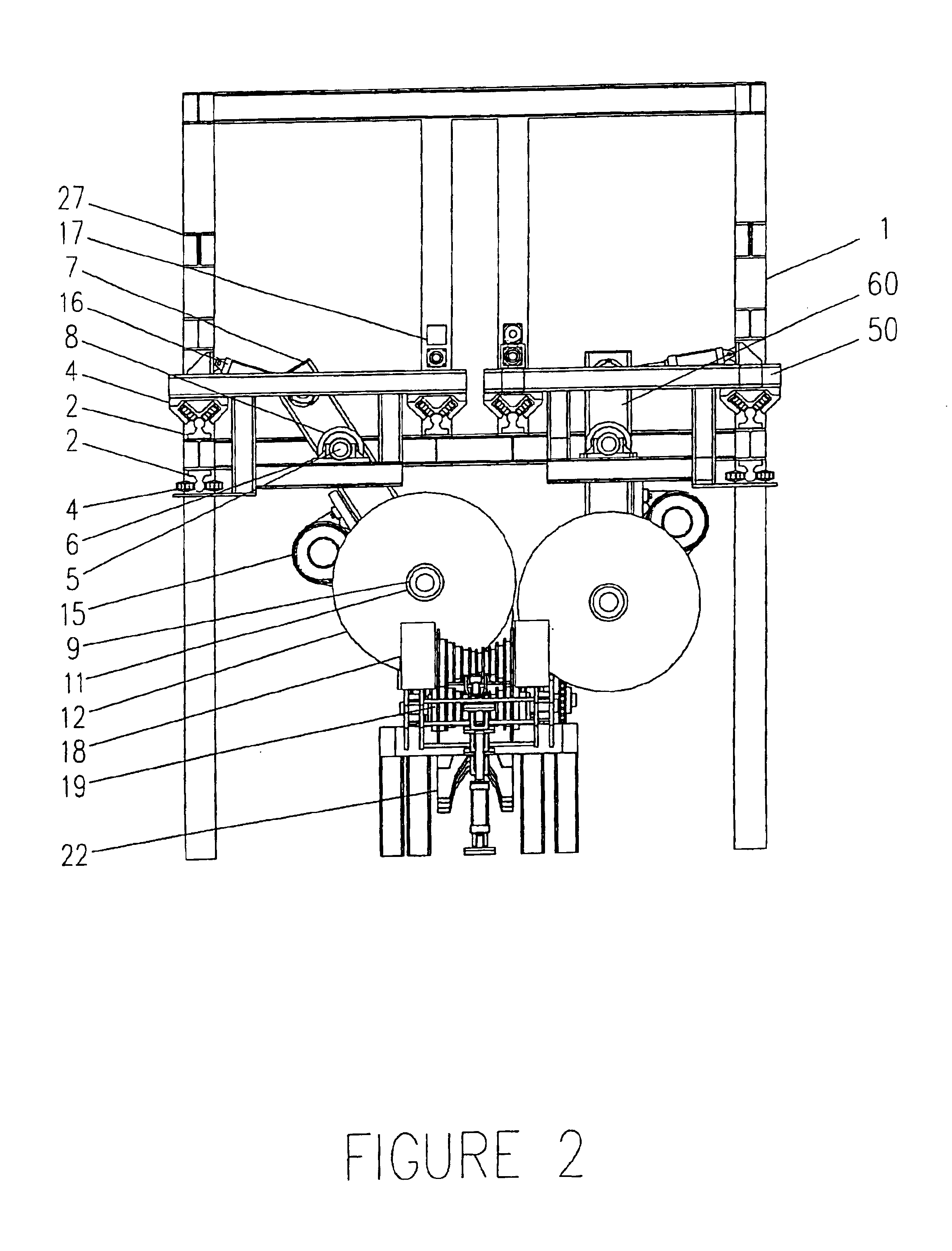 Continuous log bucking saw system and method