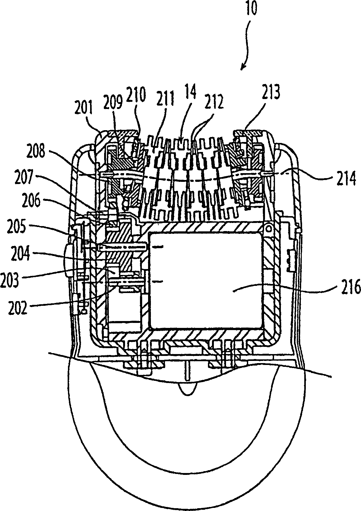 Hair removal device with disc assembly