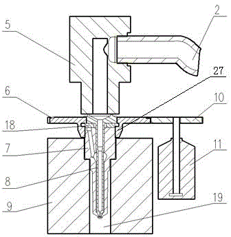 Engine hole type oil nozzle single-hole extruding and grinding device and use method