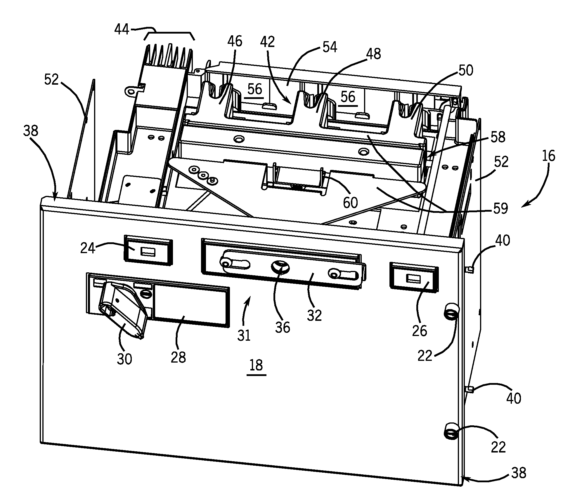 Motor control center subunit having moveable line contacts and method of manufacutre