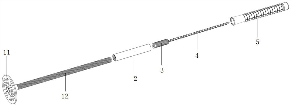 Self-tapping expansion knotting heat-bridge-breaking anchor bolt for heat preservation system and installation method