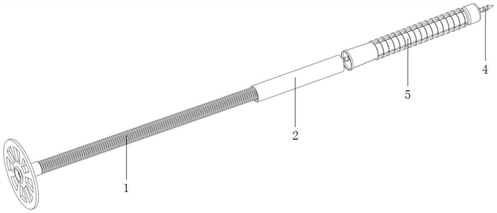 Self-tapping expansion knotting heat-bridge-breaking anchor bolt for heat preservation system and installation method