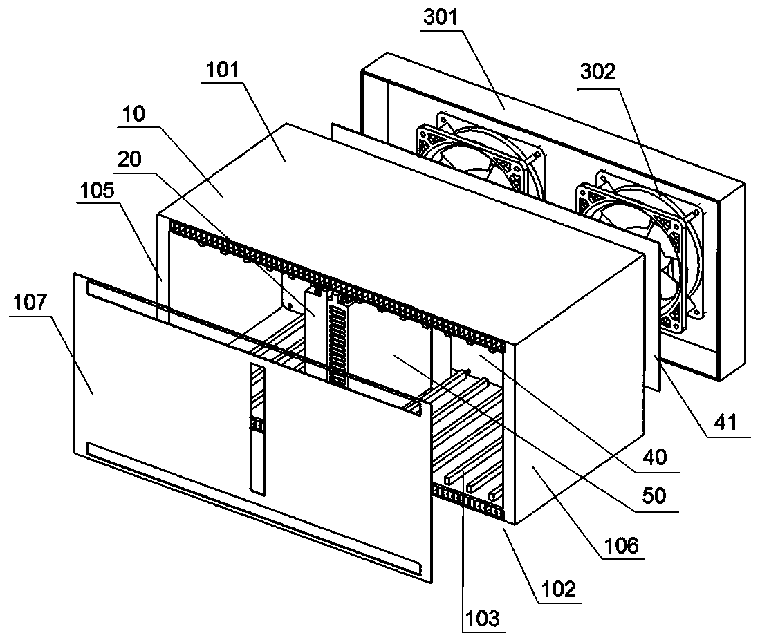 Modular air-cooled chassis structure with enhanced heat dissipation