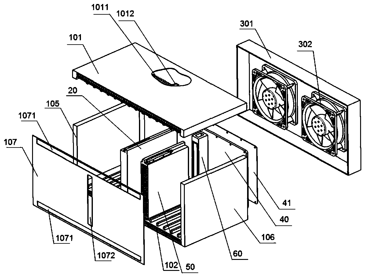 Modular air-cooled chassis structure with enhanced heat dissipation