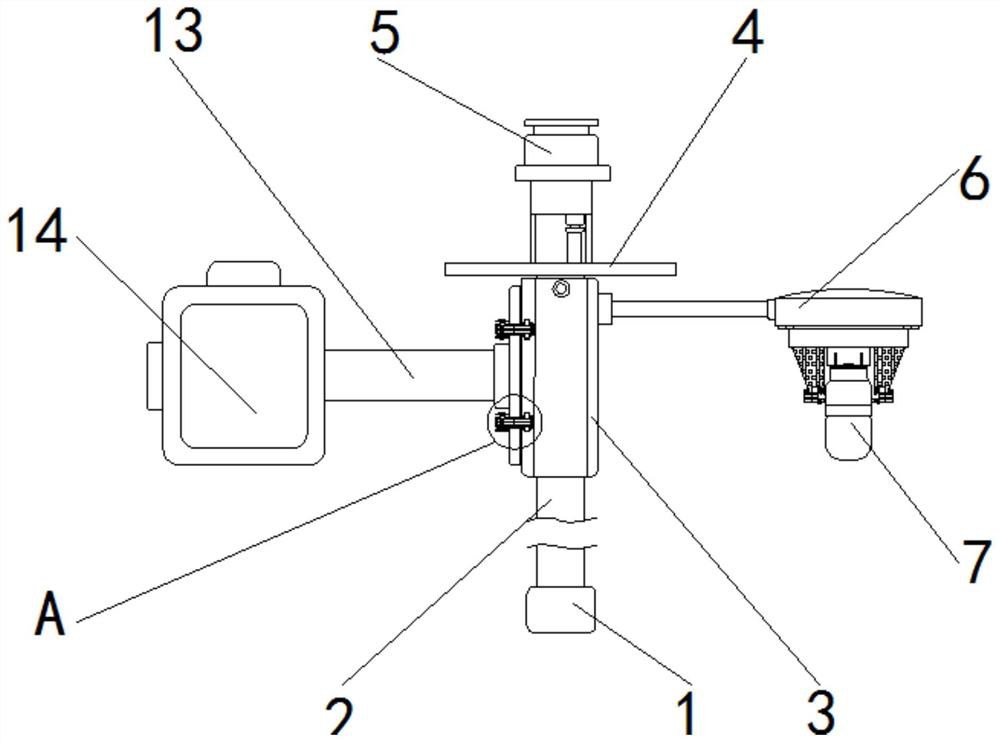 Intelligent street lamp with environment monitoring equipment