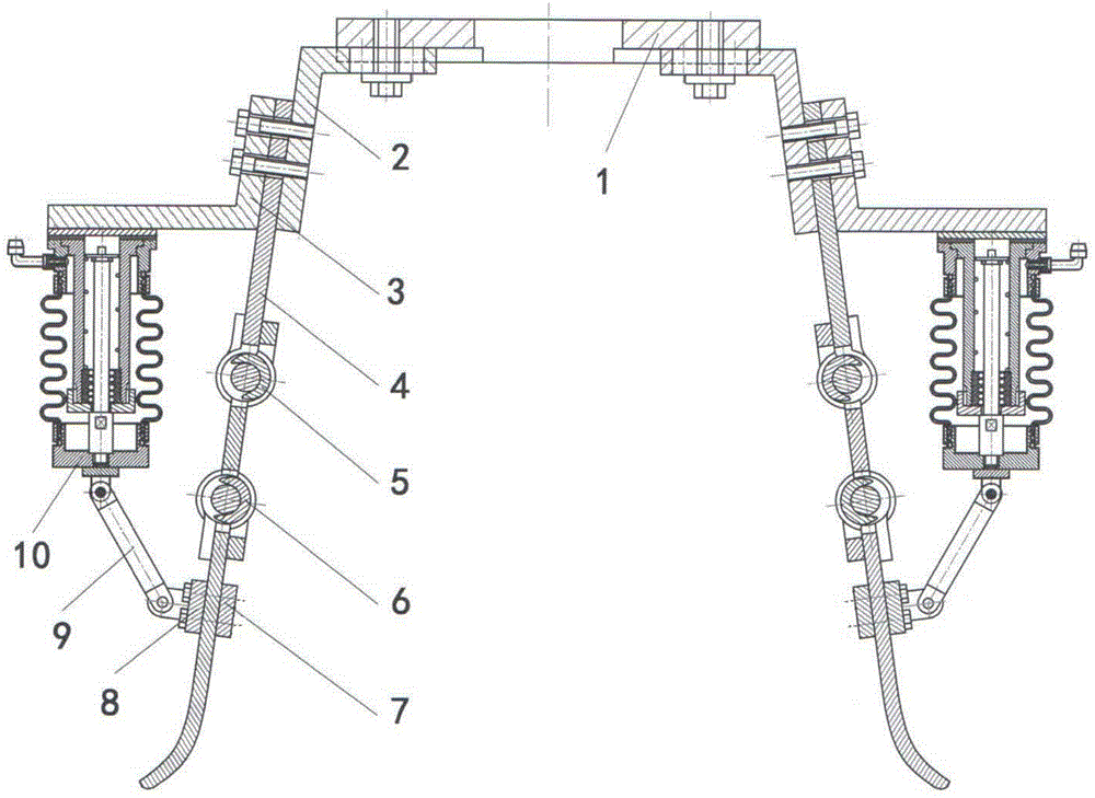 Elastic corrugated pipe single-acting cylinder-driven serial hinge framework manipulator