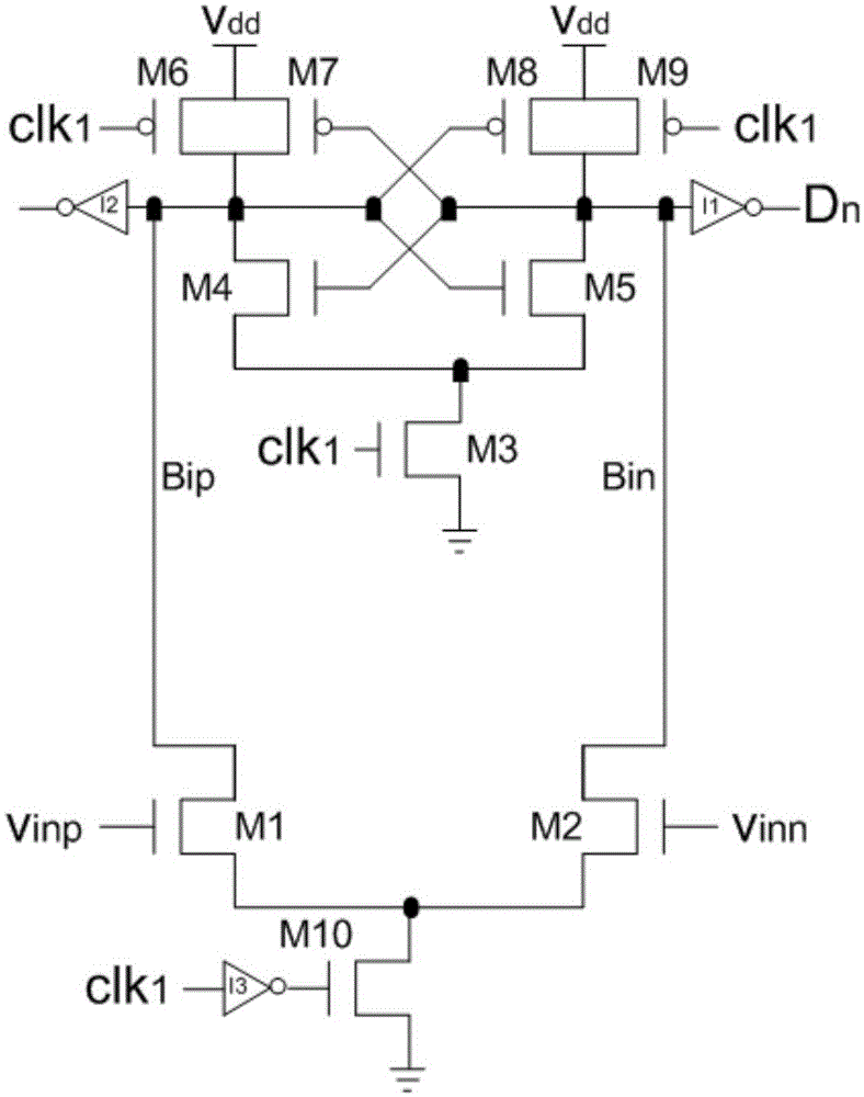 High-speed low-power-consumption dynamic comparator