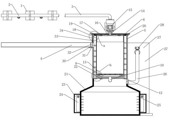 Circulating energy-saving excrement treatment device for breeding