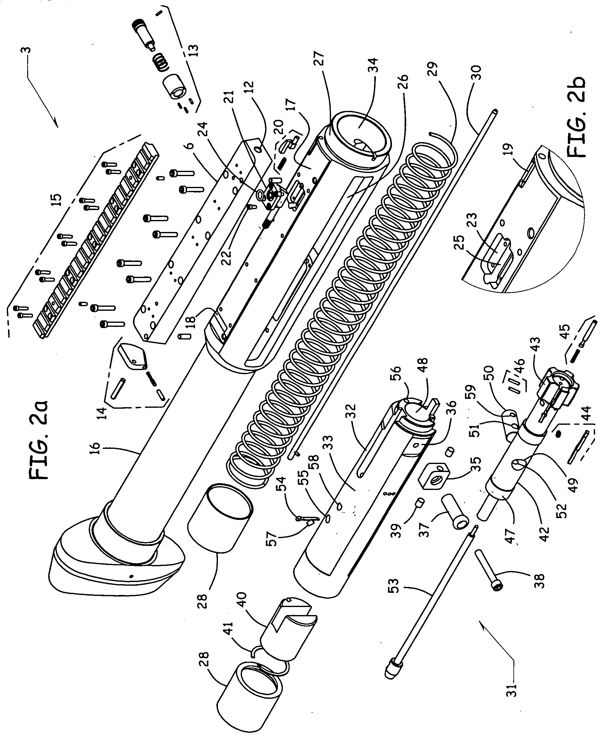 Gas operated action for auto-loading firearms