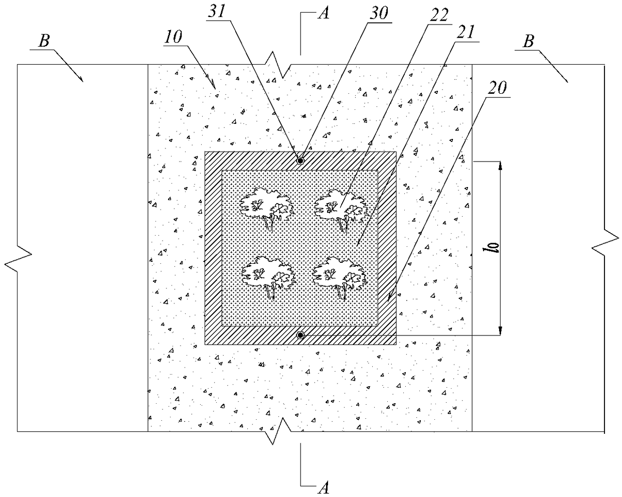 Bar-planting-type greening groove structure of roadbed slope platform and mounting method