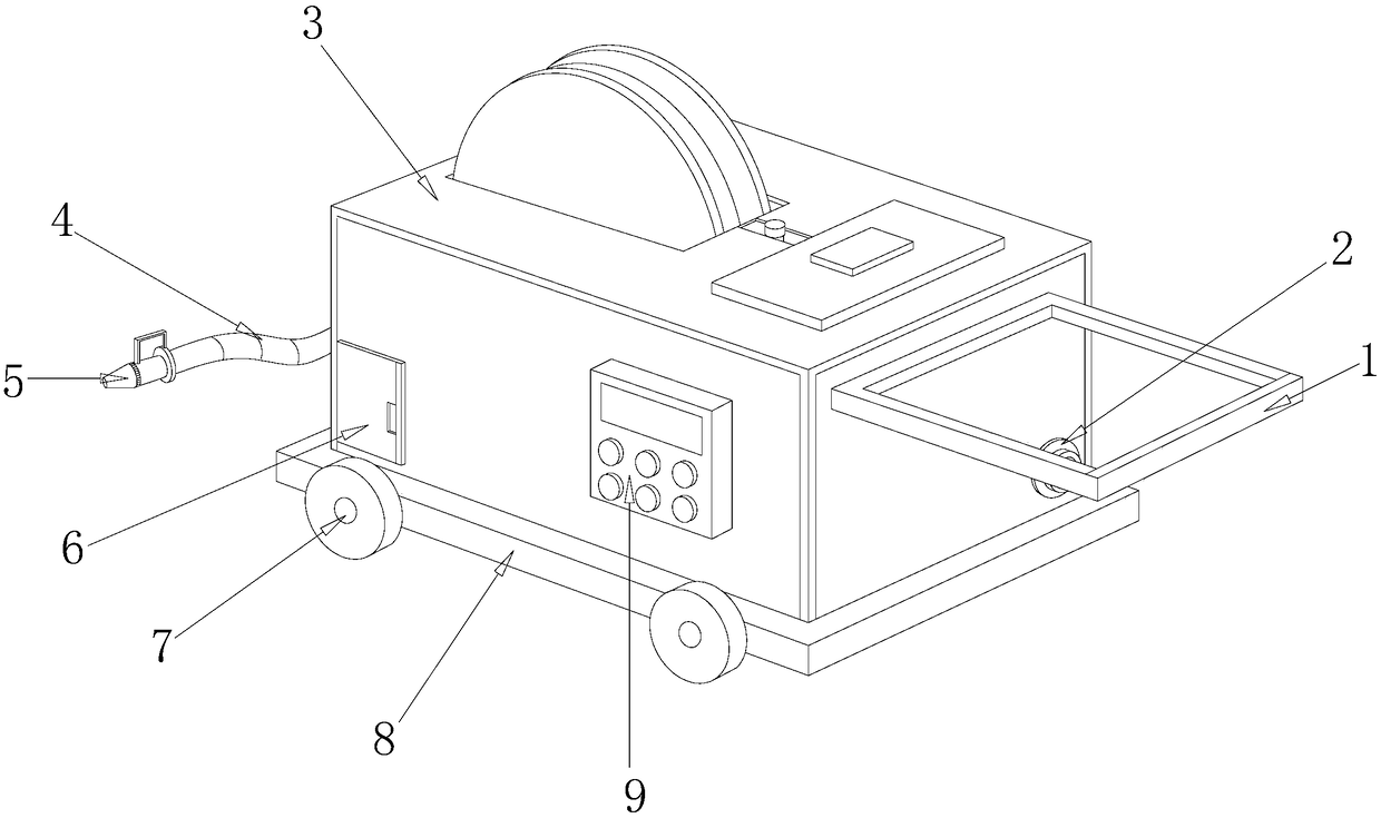 High-efficiency agricultural driving spraying device