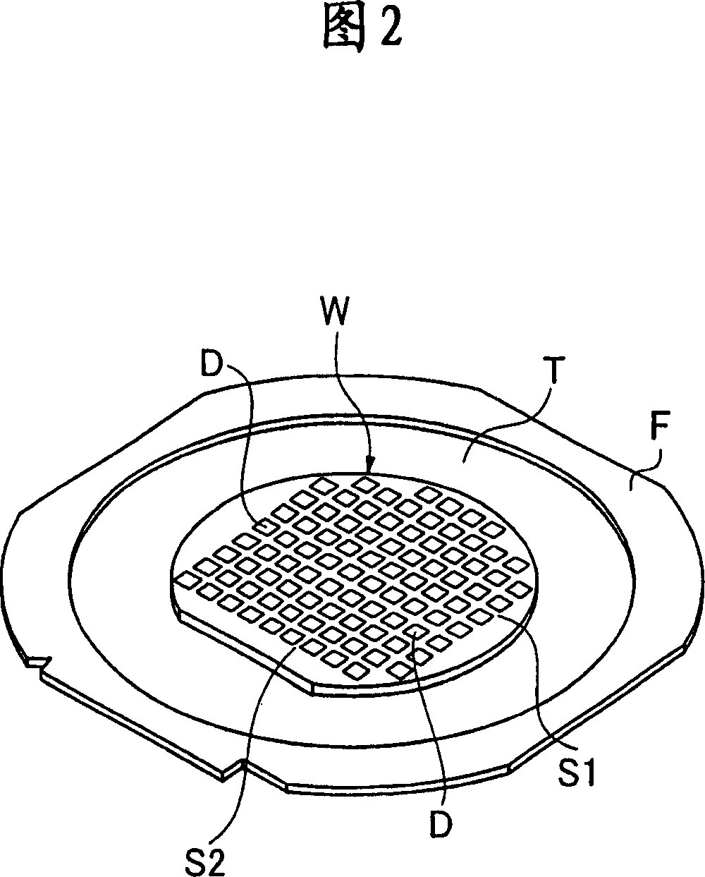 Partition device and alignment method for wafer