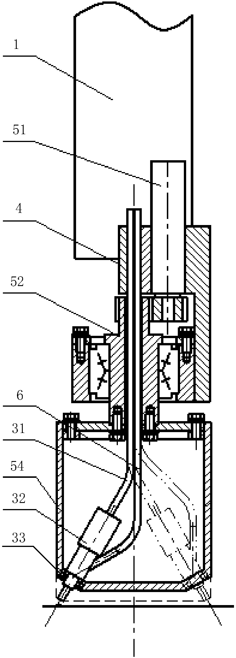 Tunneling machine and water jet nozzle thereof