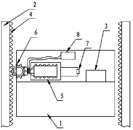 Generator exciting-current speed-regulating elevator descent control device