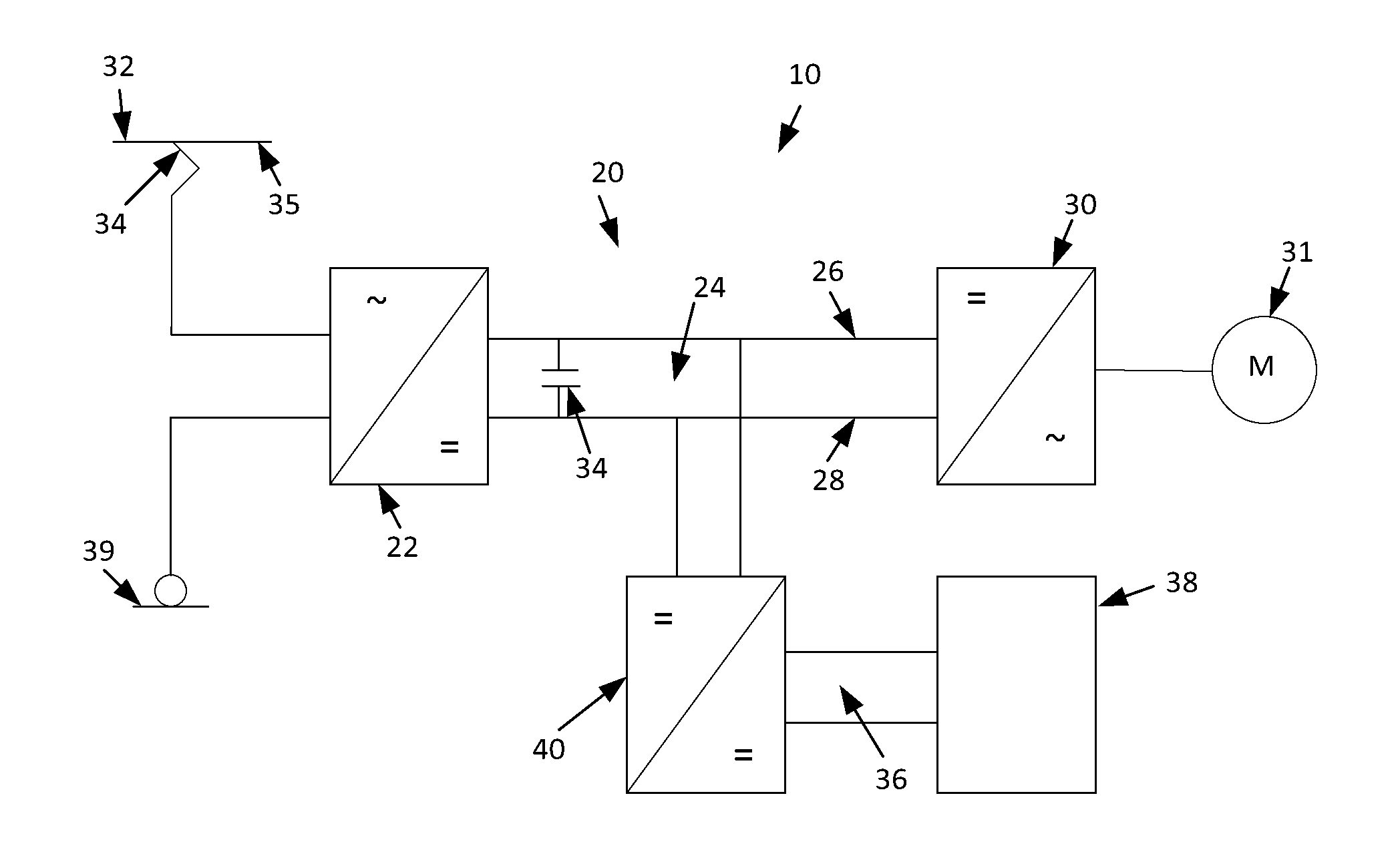 Converter System For Electrically Driving A Vehicle