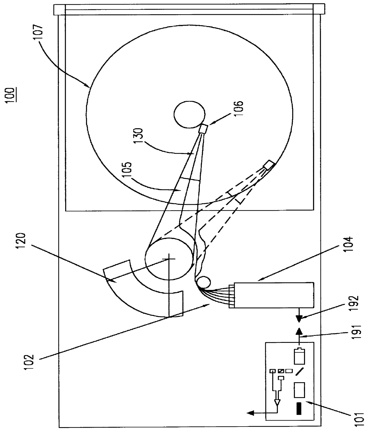 Data storage system having an improved surface micro-machined mirror
