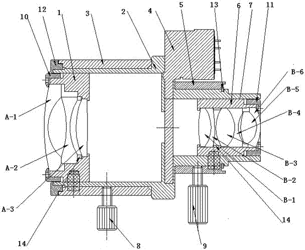 High-resolution and low-distortion day-night zoom camera lens and its application method