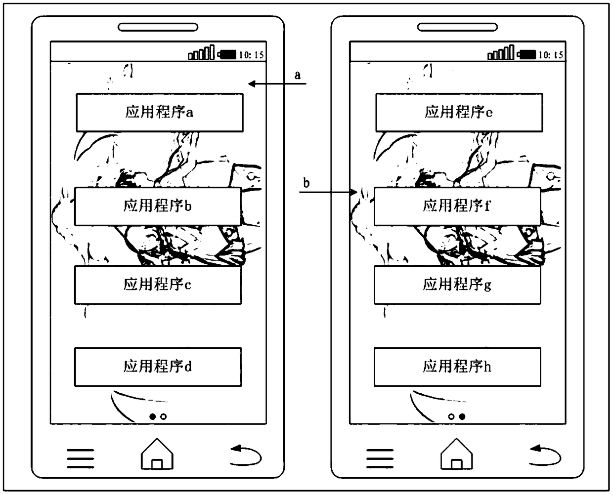 An application program icon display method and a mobile terminal