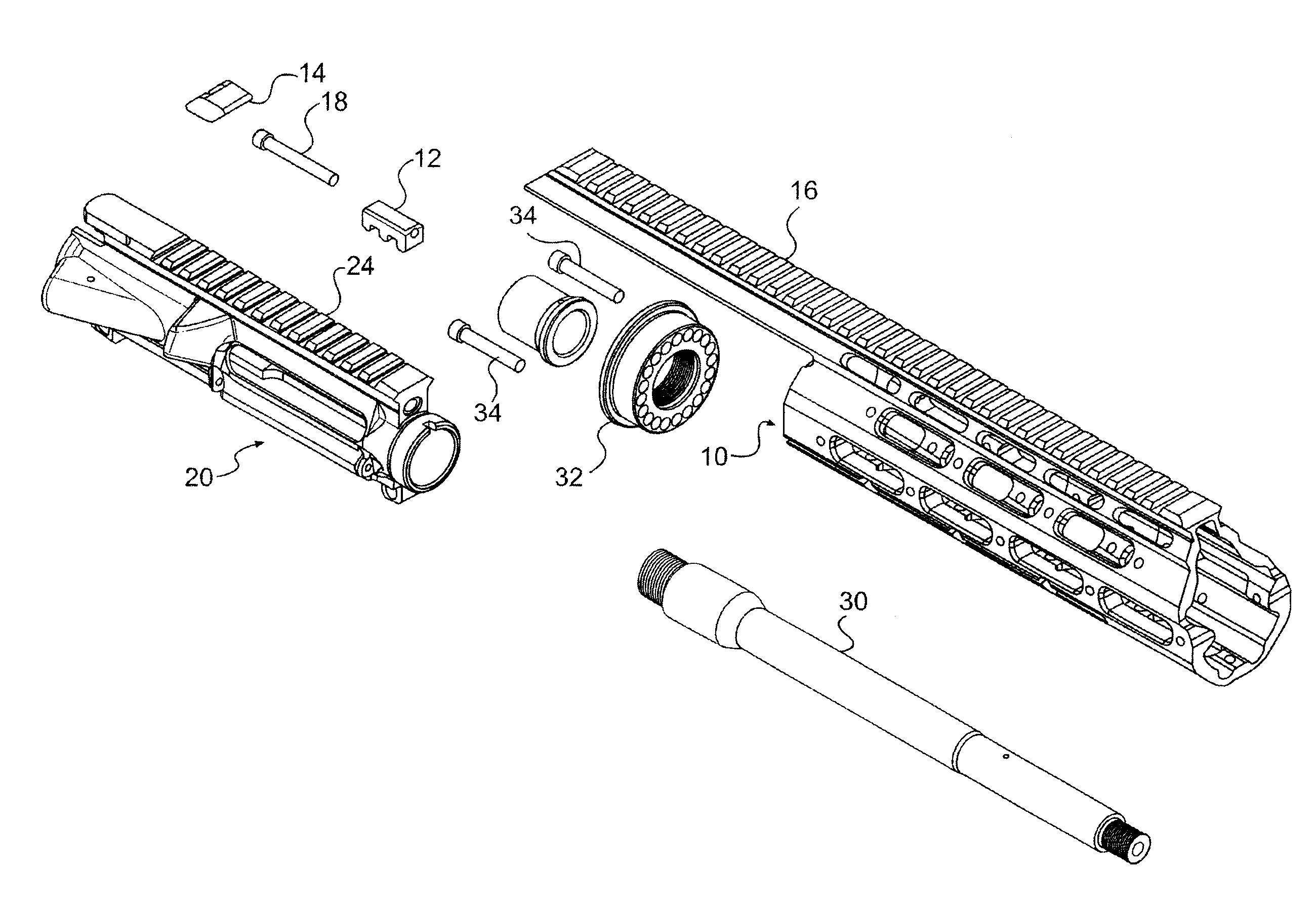 Hand guard attachment system for firearms