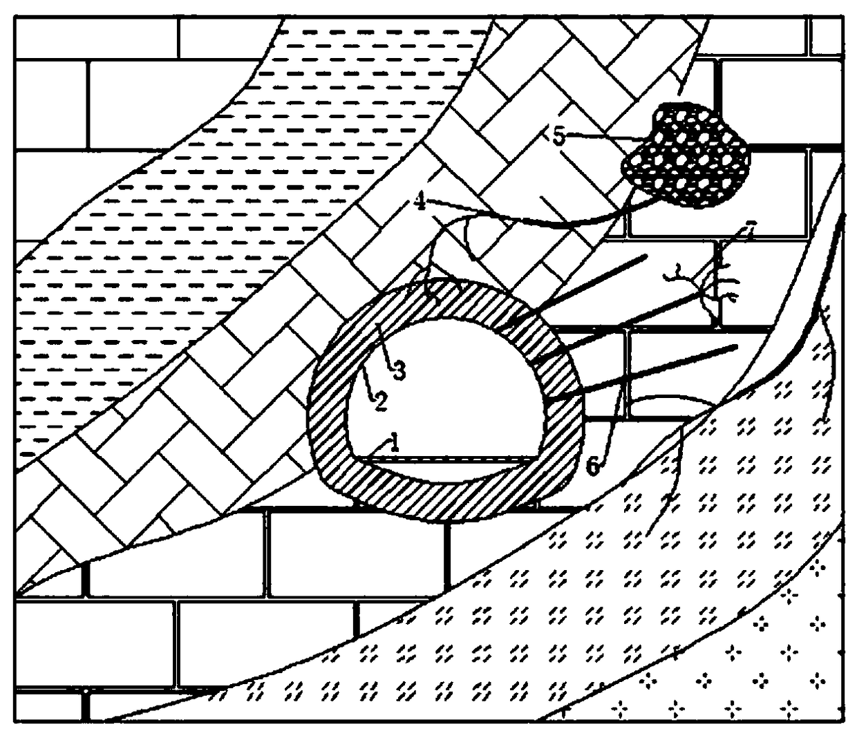 Artificial draining and pressure relief method for water-rich area outside tunnel