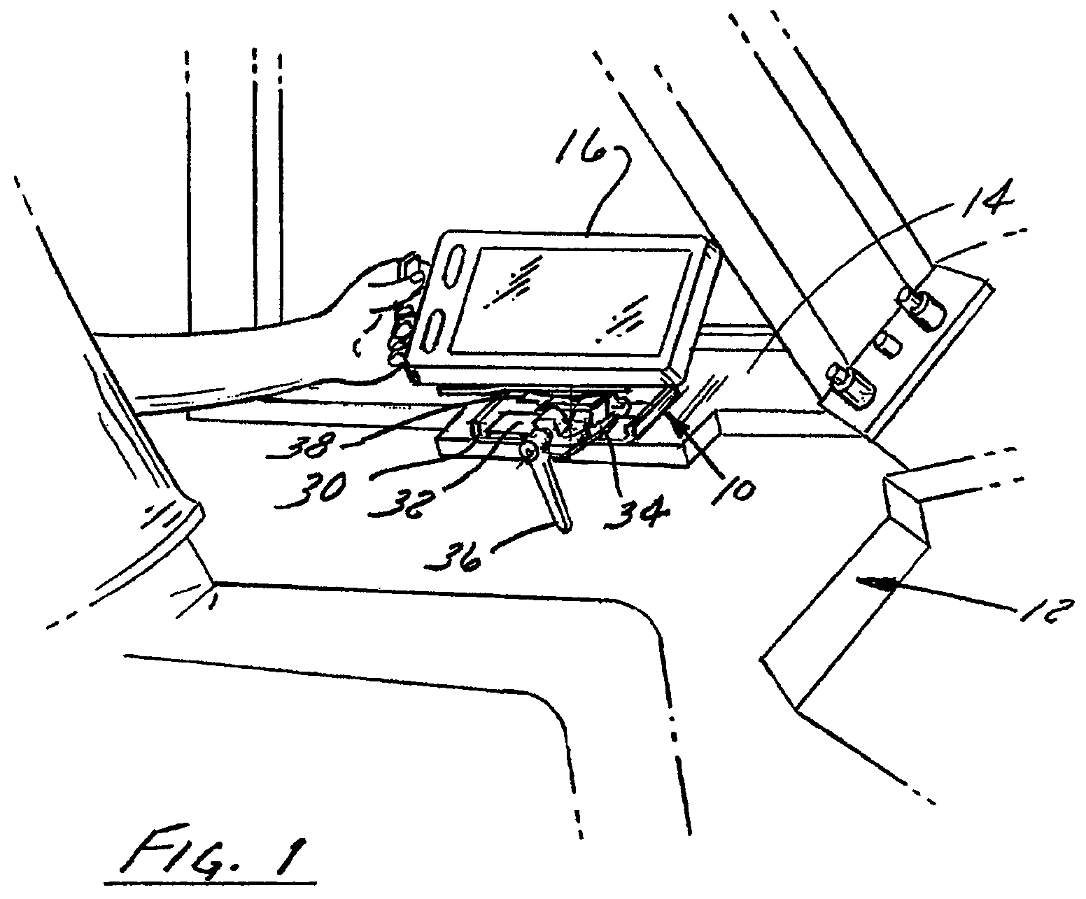 Electronic flight bag mounting bracket