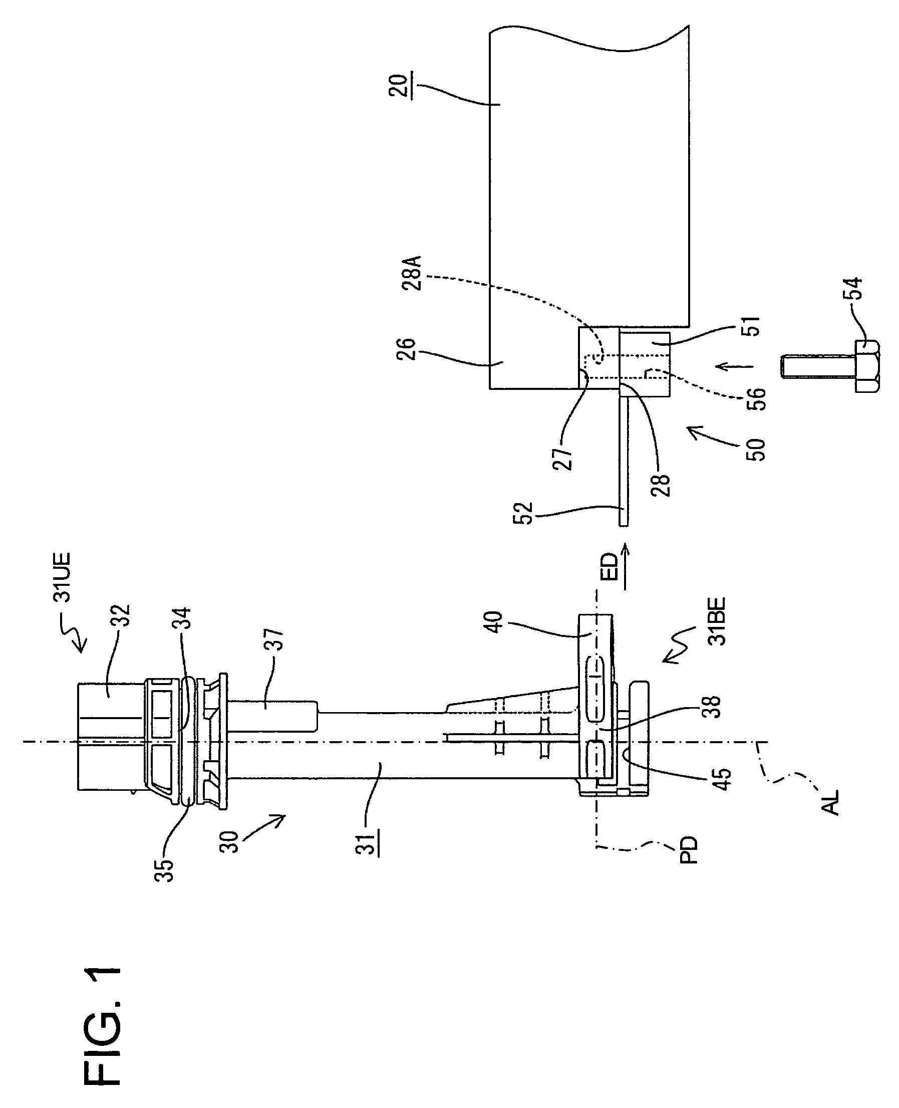 Connector mounting construction and method