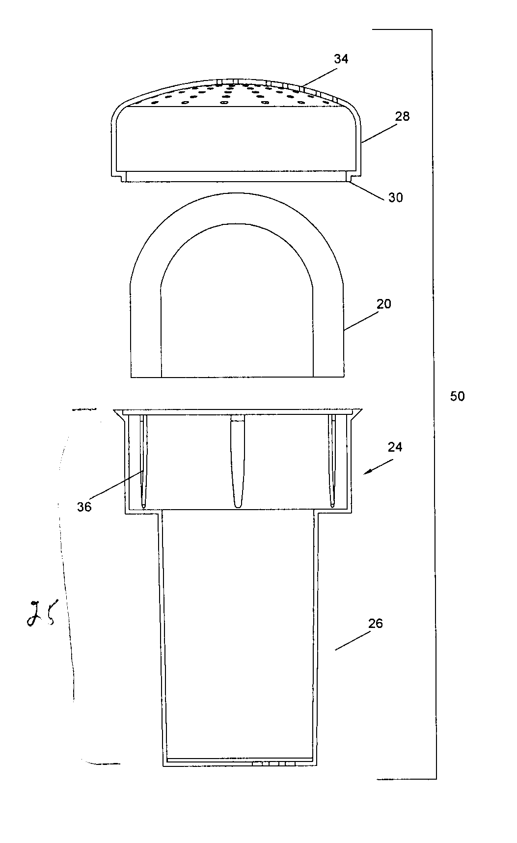 Filter cartridge for gravity-fed water treatment device