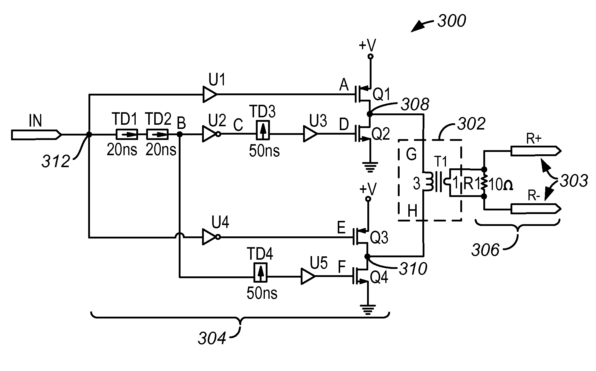Signal differentiation with differential conversion circuit