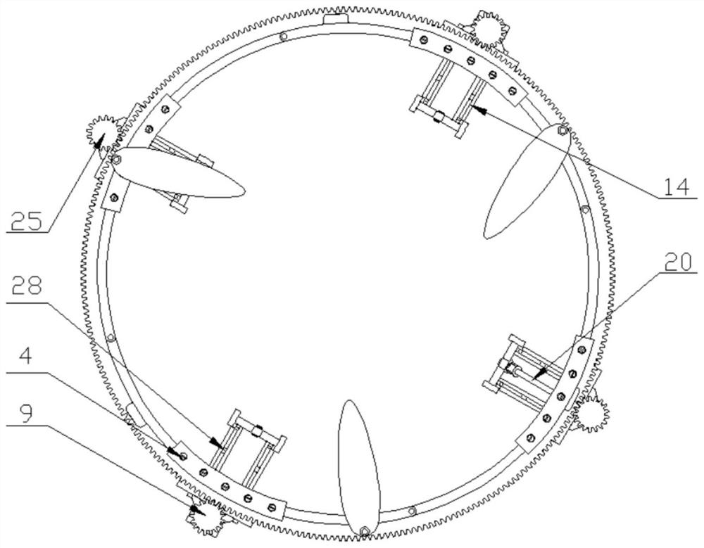 An automatic cleaning device for the outer wall of a pipeline