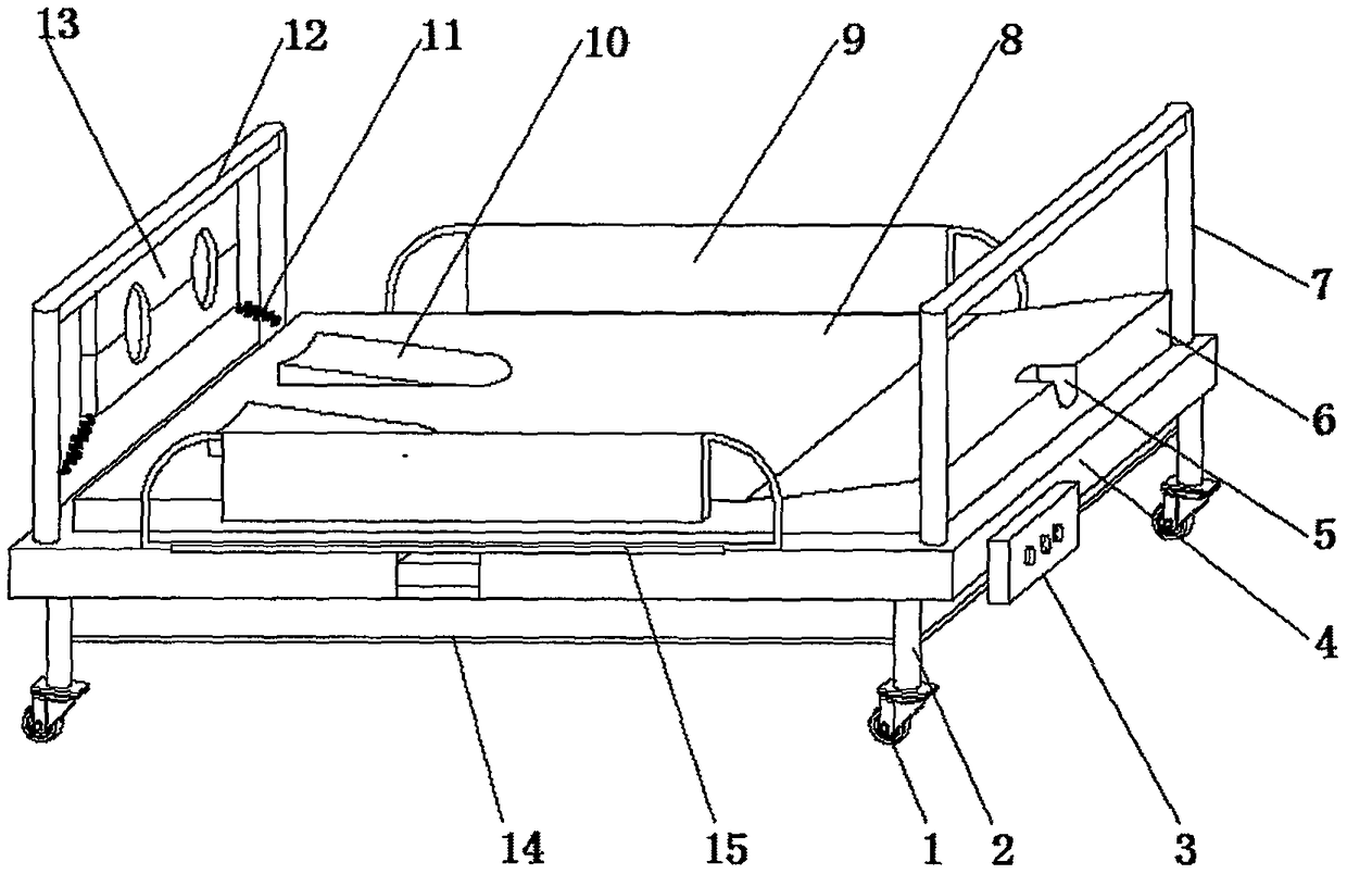 Orthopedic sickbed with traction resetting function