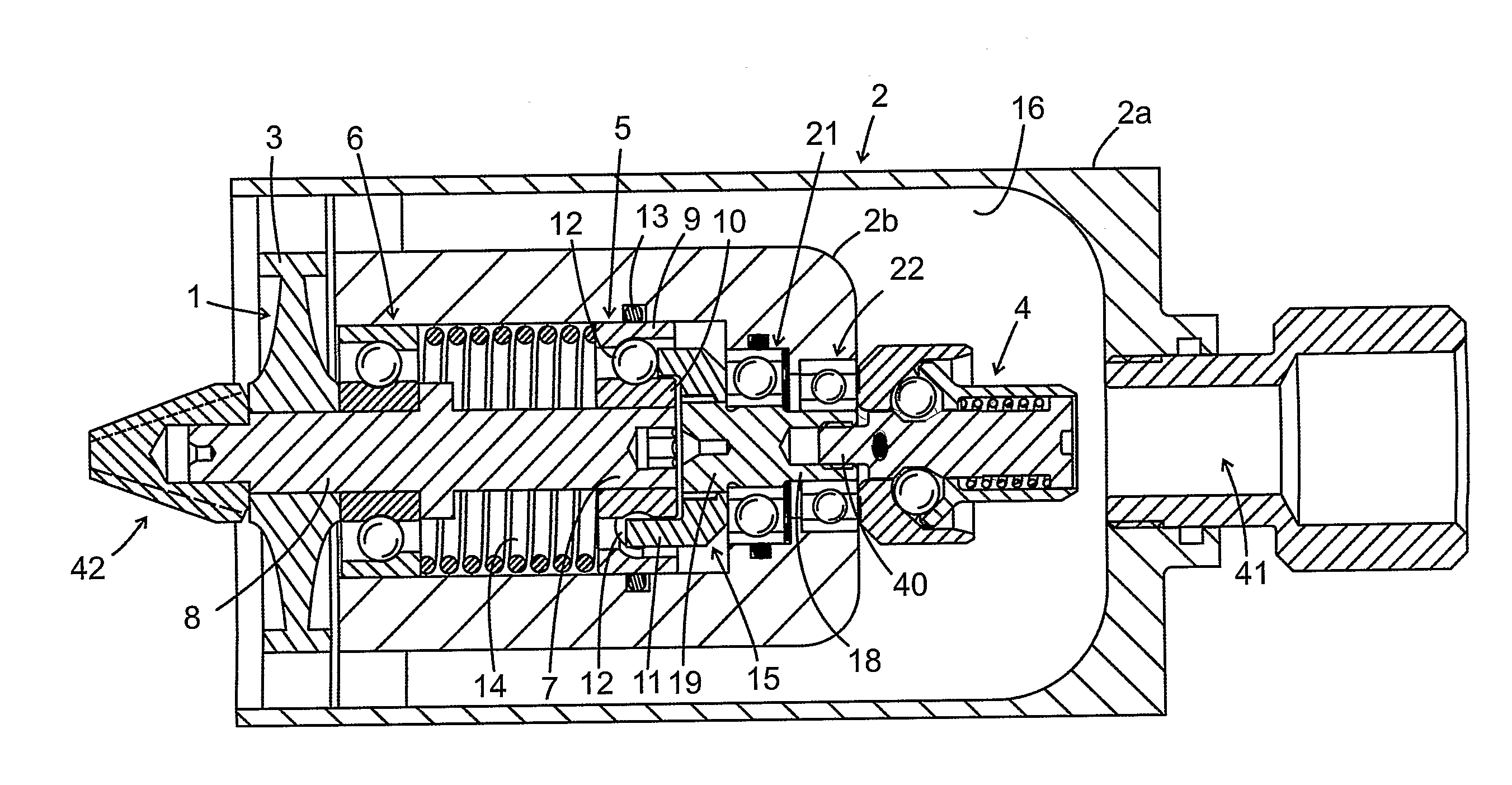 Gas driven rotation motor, a tool provided with a gas driven rotation motor and a method for regulating speed of a gas driven rotation motor