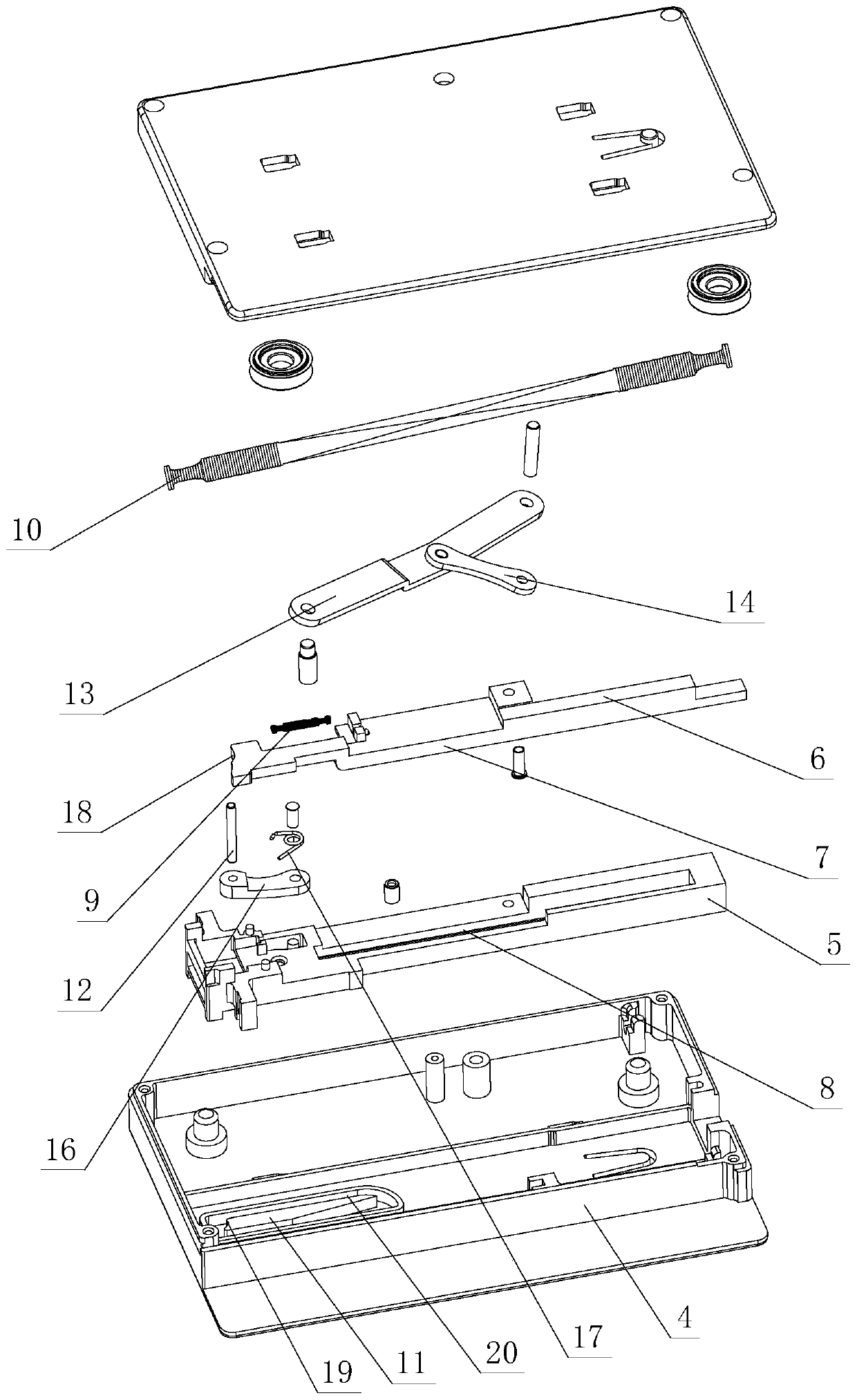 Integrated labor-saving structure for pressing, rebounding opening and closing of furniture