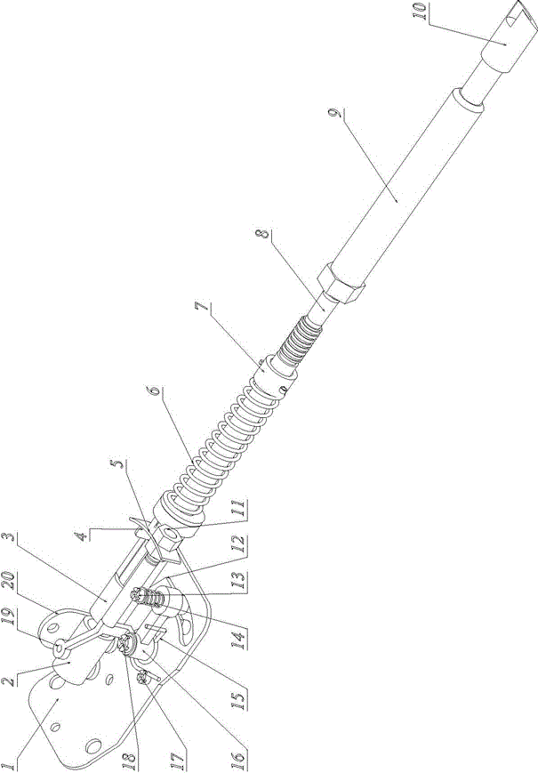 A self-returning bicycle support frame