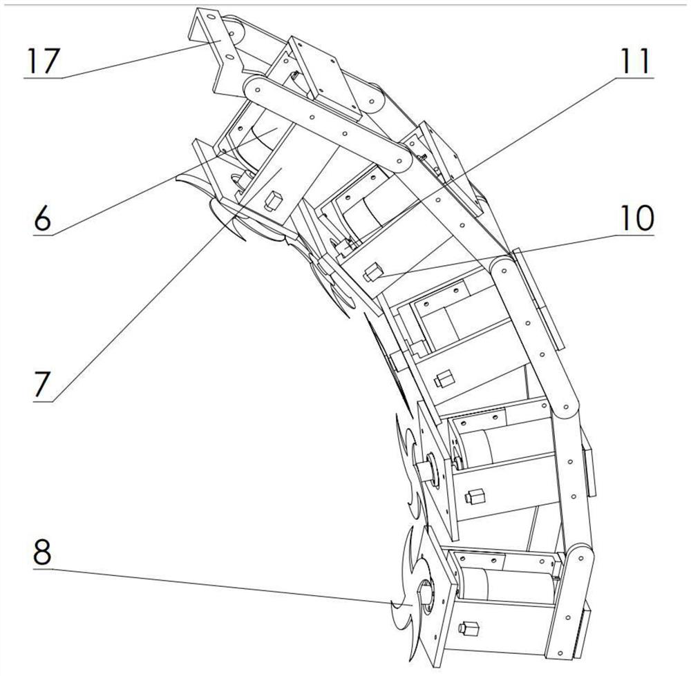 Adjustable pruning device for spherical hedgerow