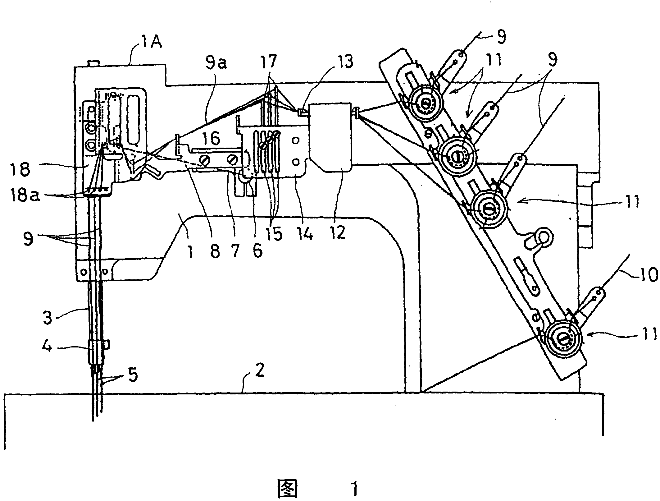 Needle thread feeding device of sewing machine