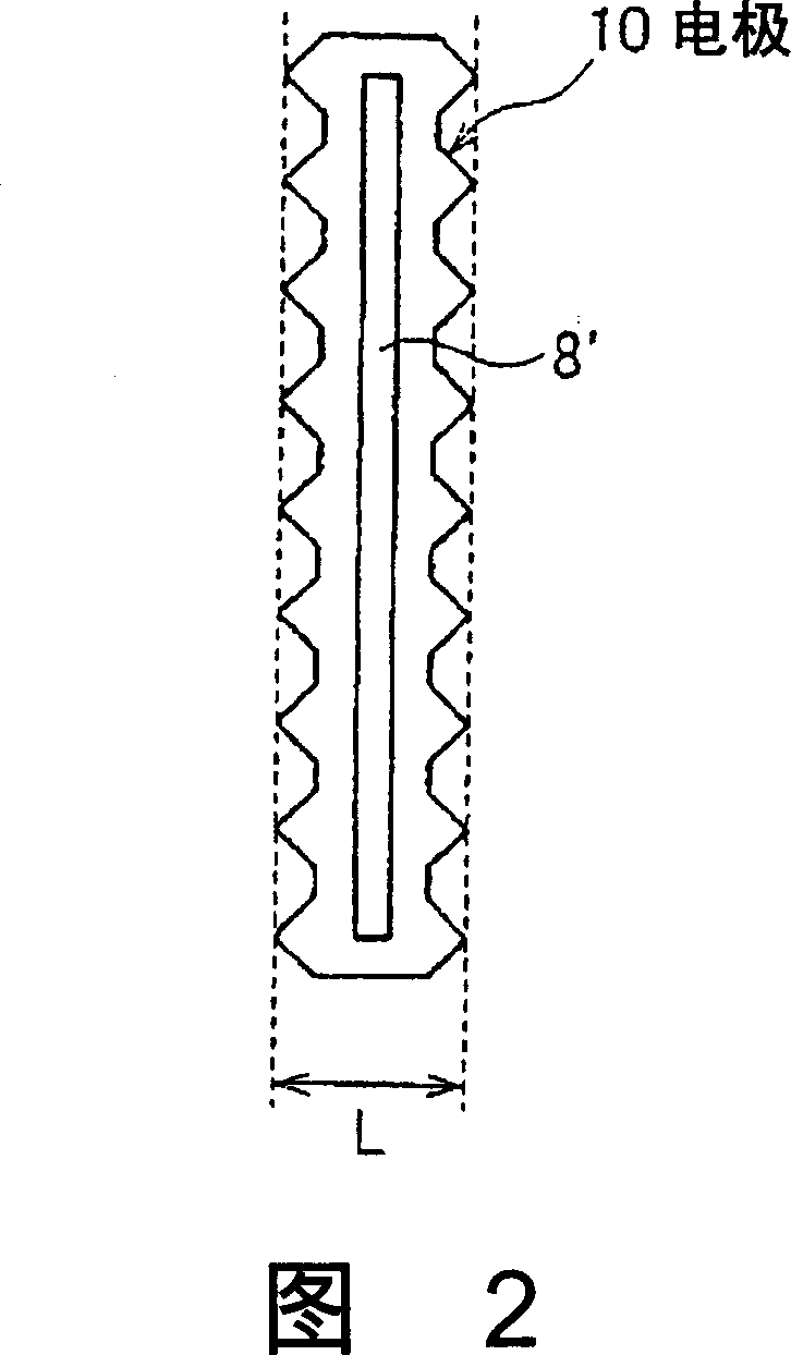 Flat type discharge lamp and lighting device