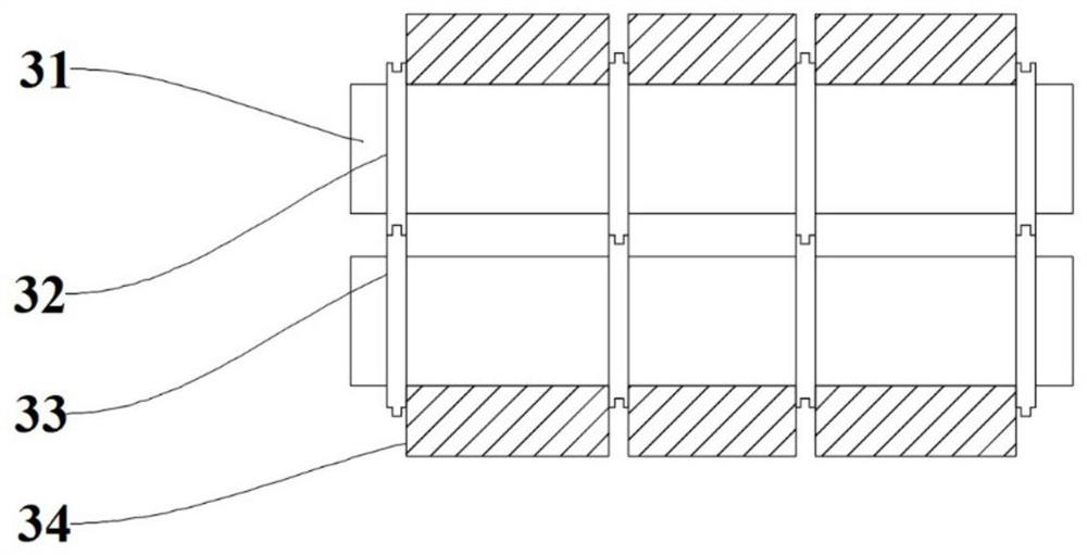 Viscous organic solid waste uniform distribution type feeding pyrolysis system