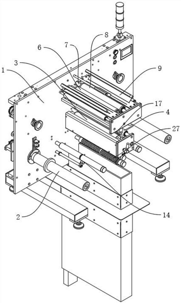 Packaging film mounting and conveying equipment