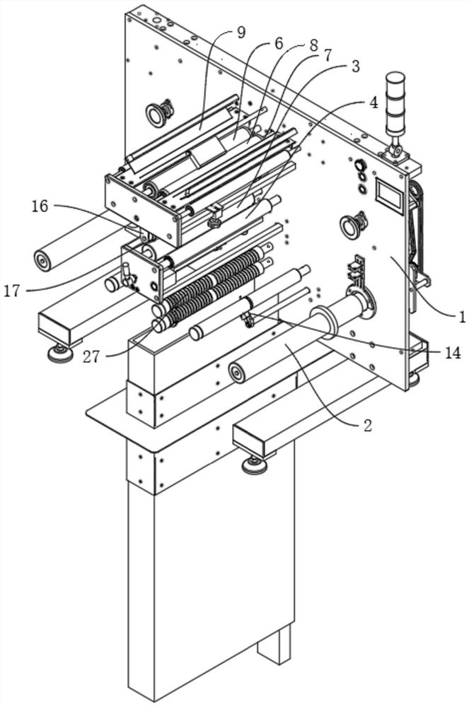 Packaging film mounting and conveying equipment