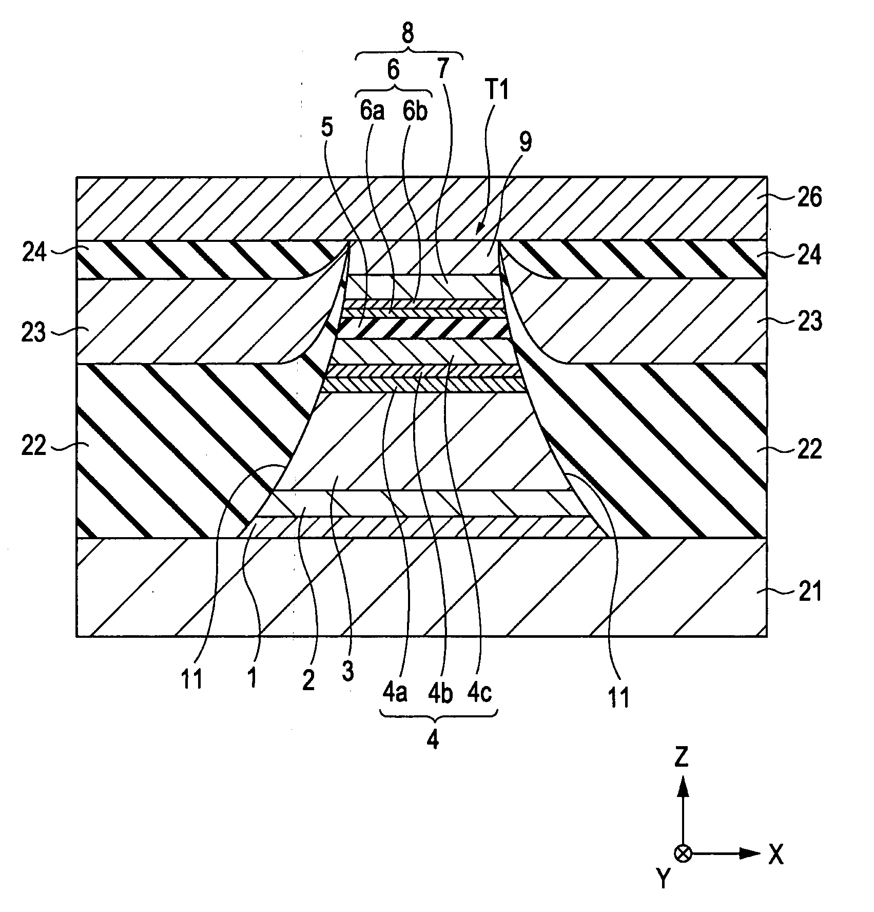 Tunneling magnetic sensing element including enhancing layer having high Fe concentration in the vicinity of barrier layer and method for manufacturing tunneling magnetic sensing element