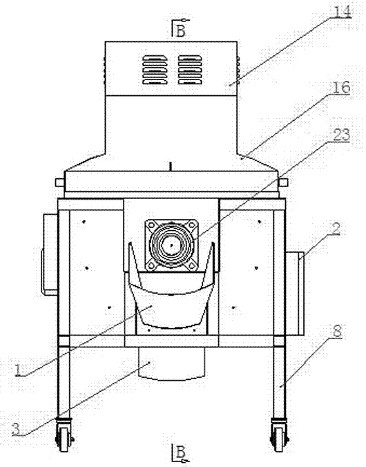 Electric heating internal recirculating air continuous baking frying machine