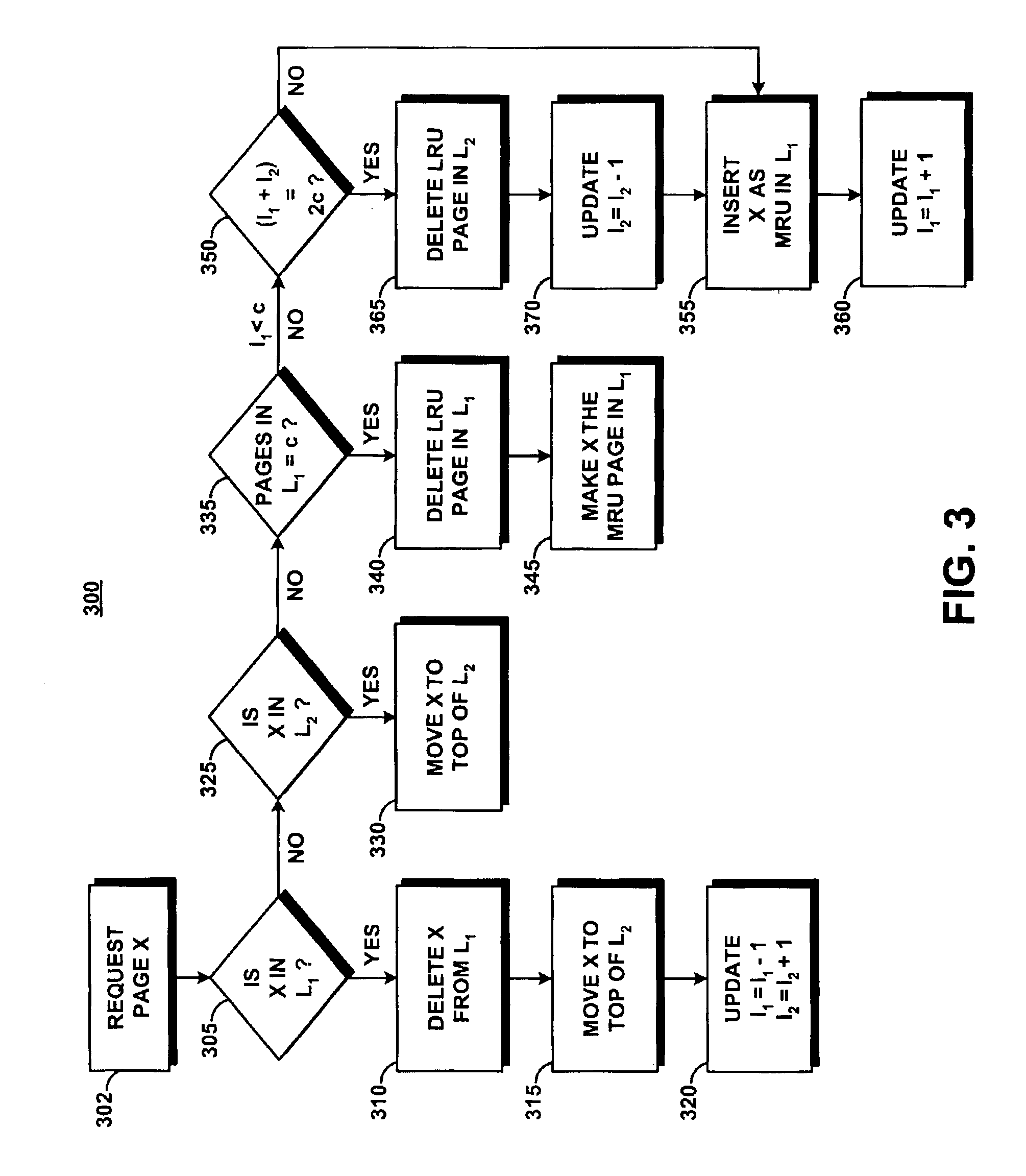 System and method for implementing an adaptive replacement cache policy