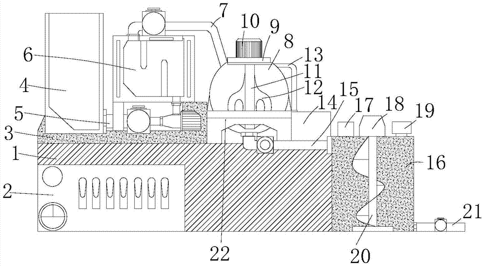 A kind of asphalt mixing reaction device