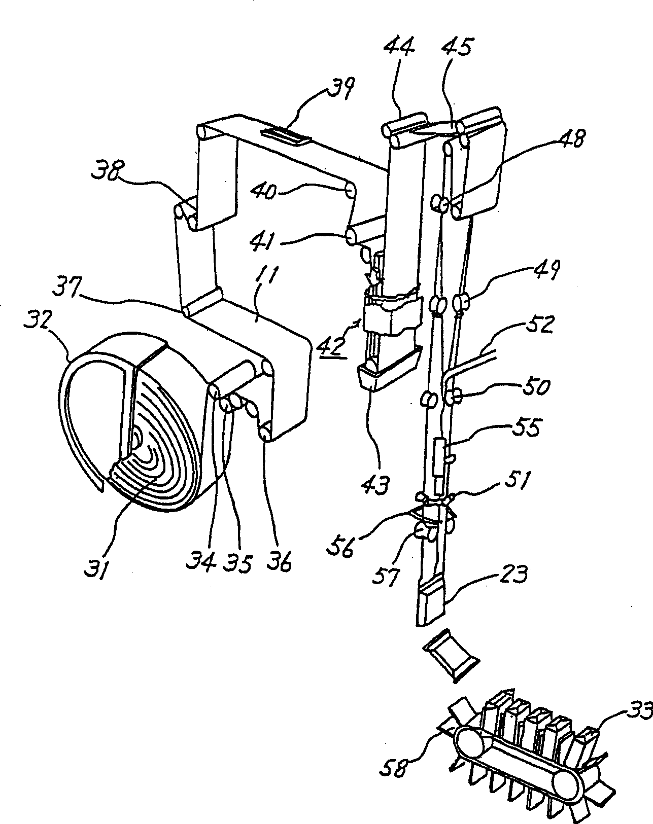 Filling machine provided with flushing device